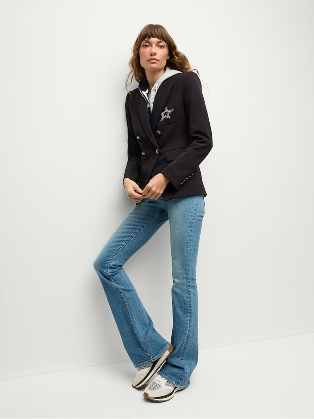 Veronica Beard Navy Double-Breasted Blazer with Hood Dallas Cowboys NFL - Picture 13 of 13